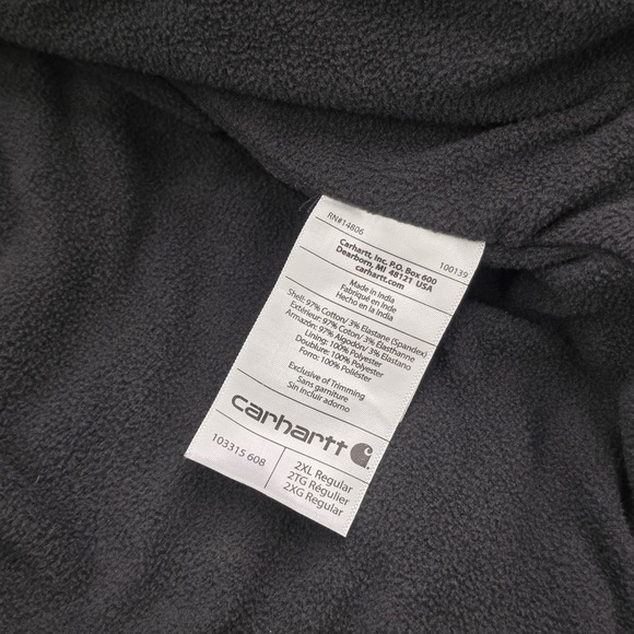 Carhartt Rugged Flex Hamilton Fleece Lined Plaid Red Flannel Jacket Men's Sz 2XL - Picture 5 of 9